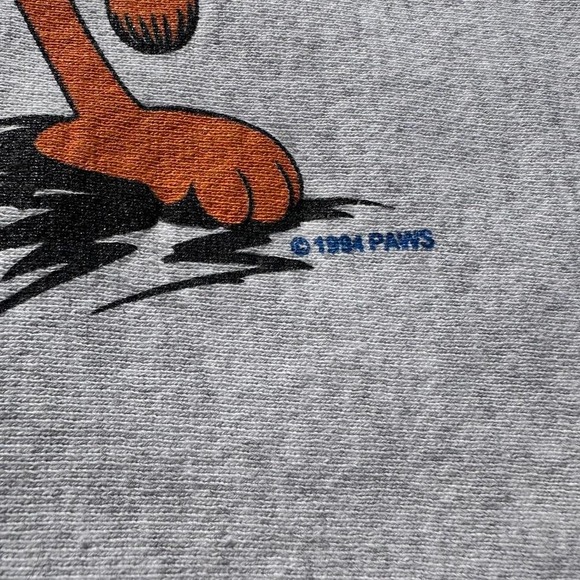 Vintage 90s Detroit Lions Garfield Graphic Sweatshirt Size Medium - Picture 3 of 7